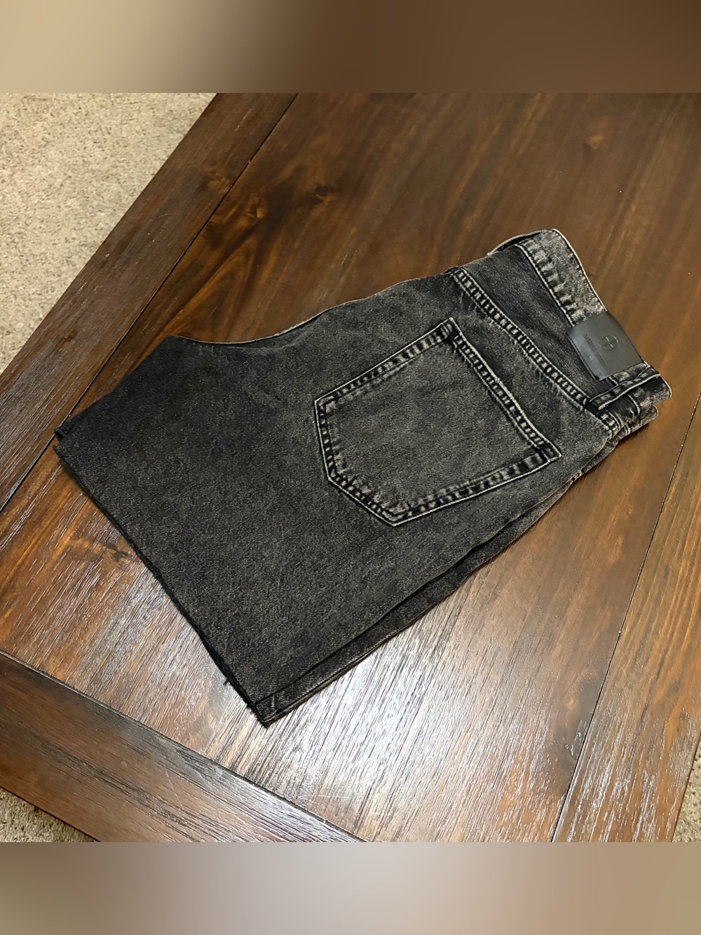 Anine Bing Kat Denim Shorts Washed Black - Picture 11 of 12